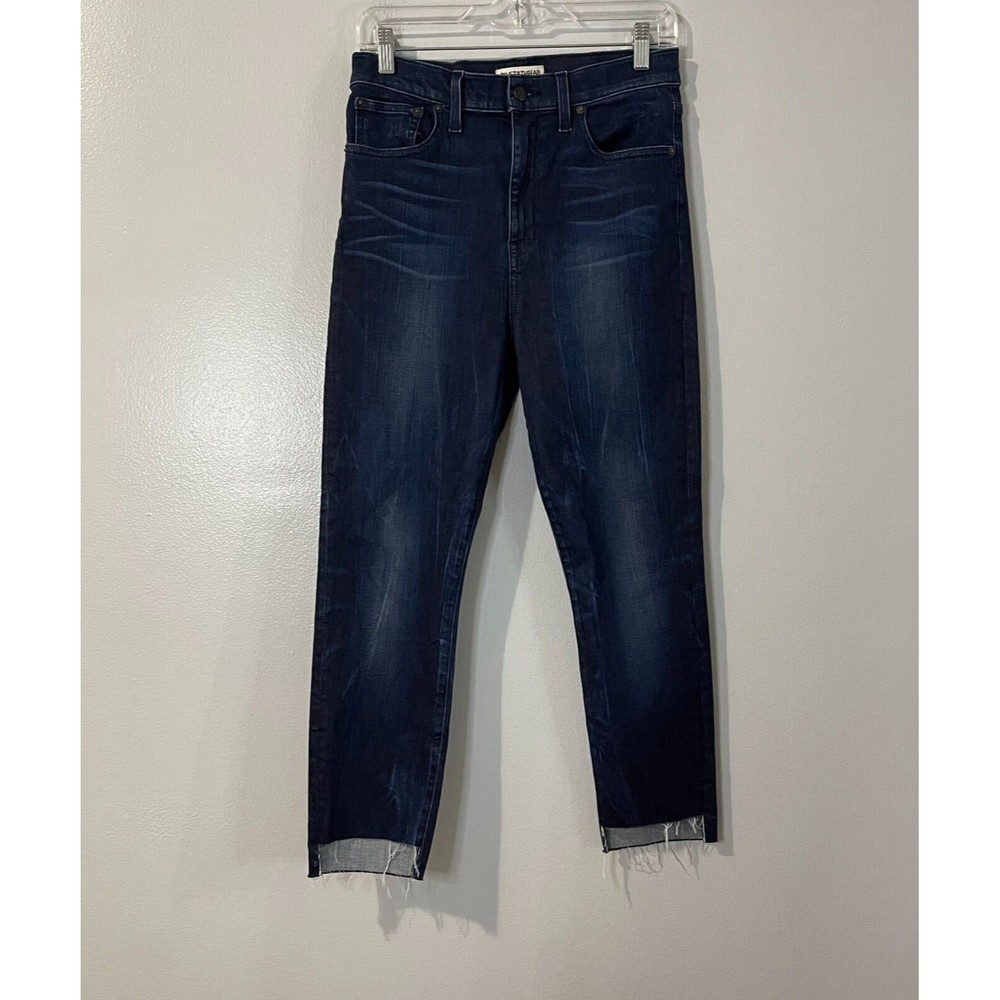 RIVET + THREAD High Rise Skinny Step Hem Denim Jeans / Dark Wash / Size - 29